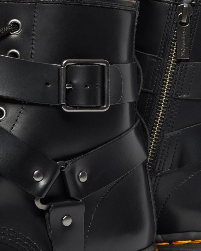 Dr Martens Cristofor Læder Harness Snørestøvler Dame Sort | DK 218EBC